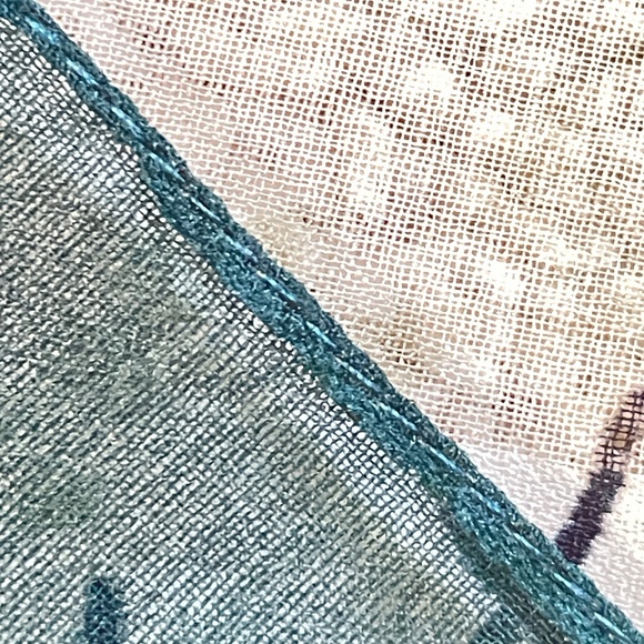 Vintage Made in Italy Polyester Abstract Scarf 34" x 35" - Picture 7 of 10